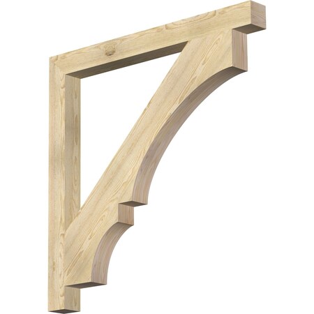 Ekena Millwork Balboa Block Rough Sawn Bracket, Douglas Fir, 4"W x 46"D x 46"H BKT04X46X46BOA05RDF